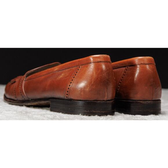 Bally Brown Leather Kiltie Tassle Loafers Slip On Shoes Mens Size 9 Mismatch main image 8